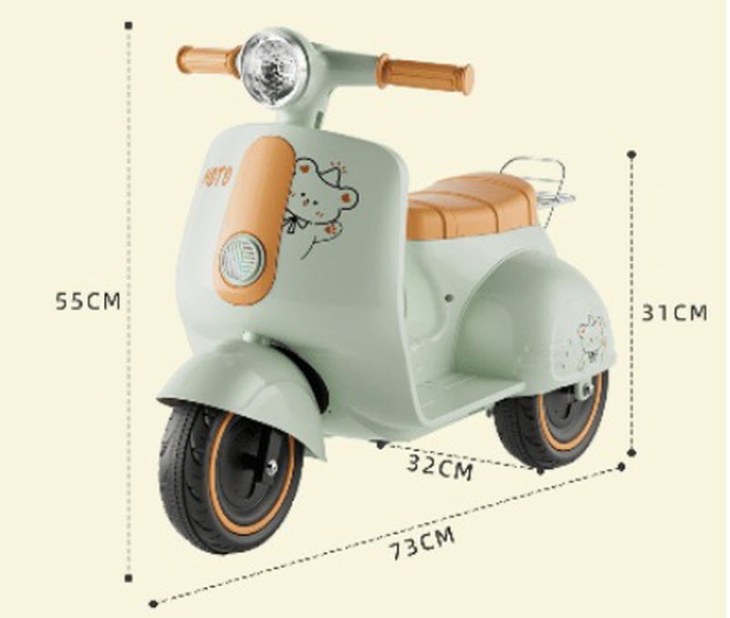 Xe máy điện Vespa nhỏ 3288 cho bé gái 1-4 tuổi 1