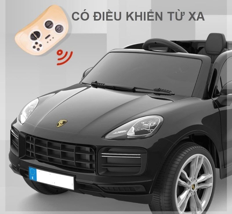 Xe ô tô điện trẻ em bản quyền Porsche SZ0688 ghế da, bánh cao su 1