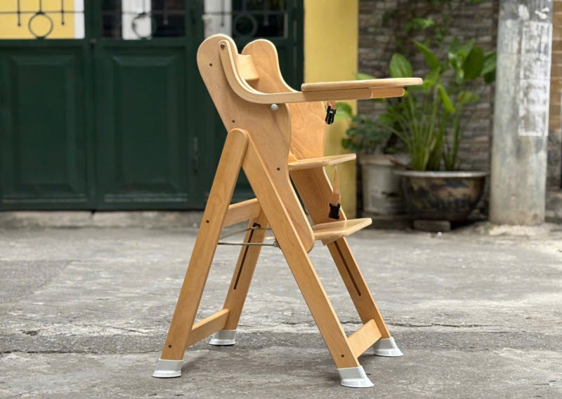 Ghế ăn dặm gỗ cho bé Autoru R1 gập gọn
