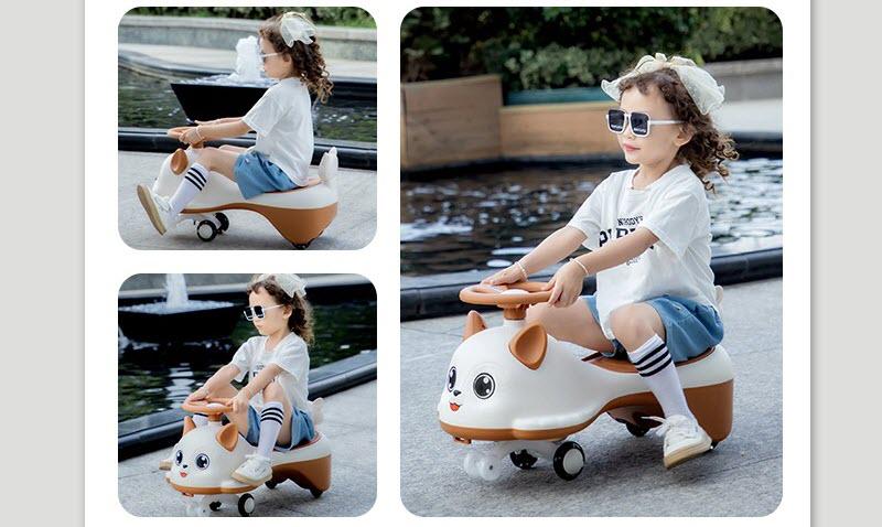 Xe lắc mèo siêu xinh cho bé