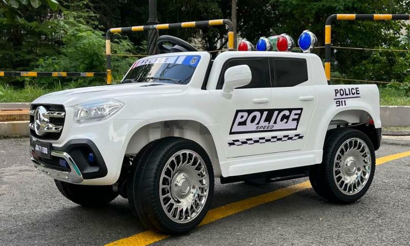 Xe ô tô điện trẻ em cảnh sát JM7188 Mercedes bán tải