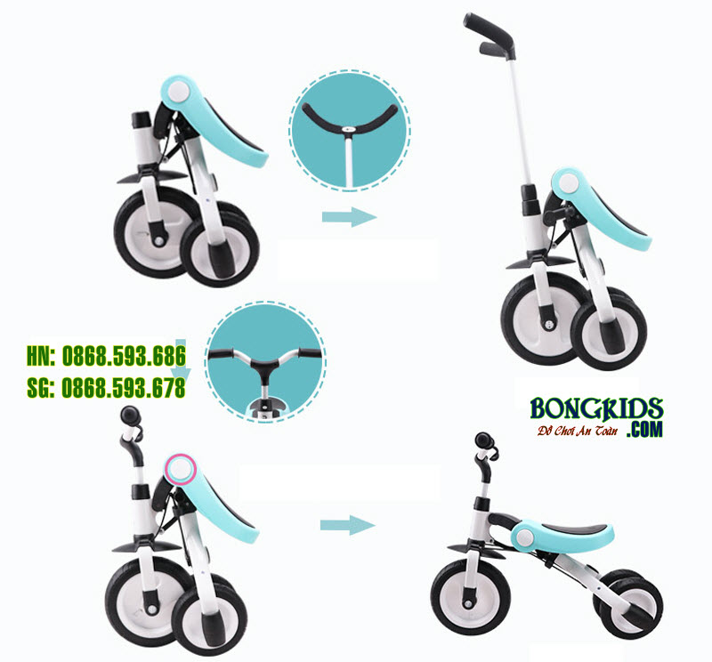 Xe đa năng 5 in 1 cao cấp cho bé A2 9 Xe đa năng 5 in 1 cao cấp cho bé A2 9