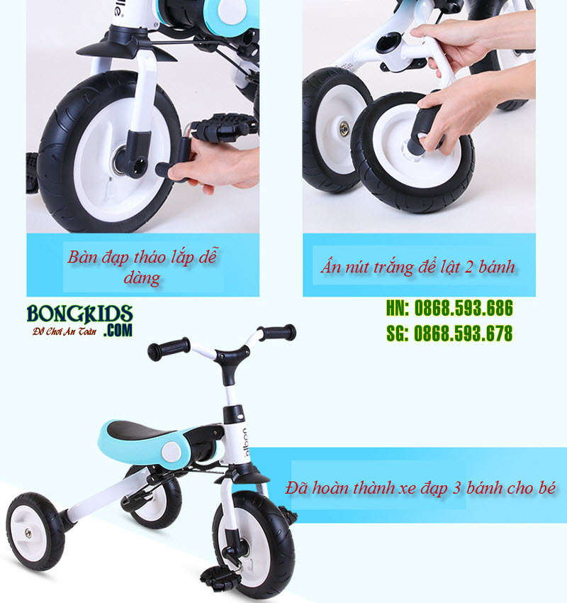 Xe đa năng 5 in 1 cao cấp cho bé A2 3 Xe đa năng 5 in 1 cao cấp cho bé A2 3