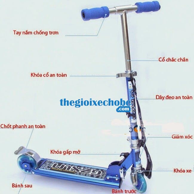 Chi tiết xe trượt Scooter trẻ em -2004S 