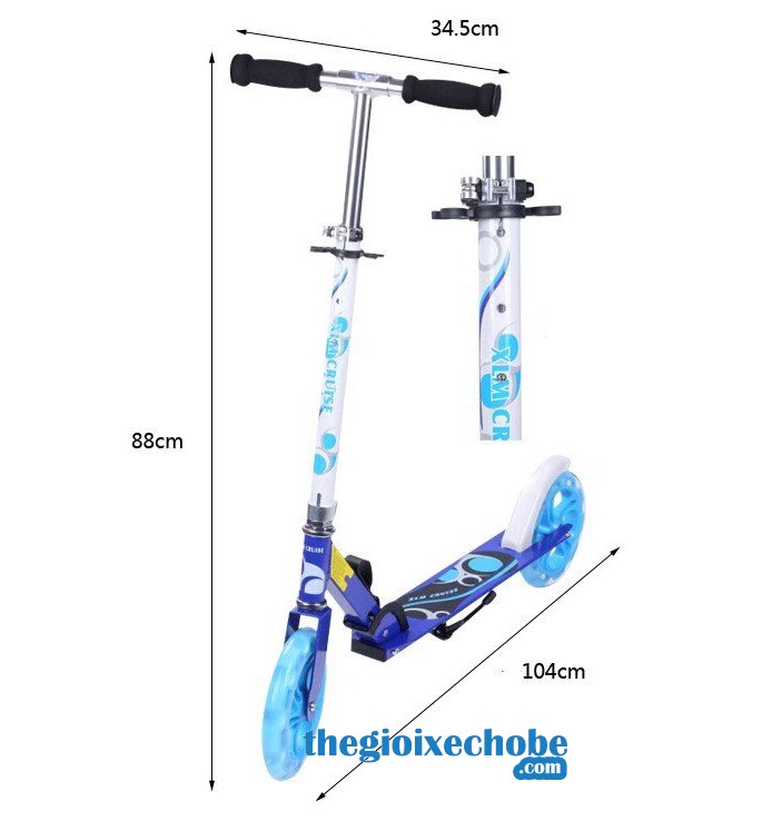 Kích thước xe trượt Scooter trẻ em -9028