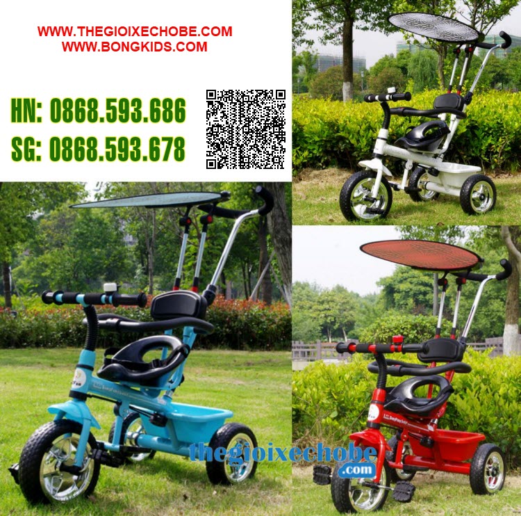 Xe đạp 3 bánh trẻ em T301 nhiều màu sắc