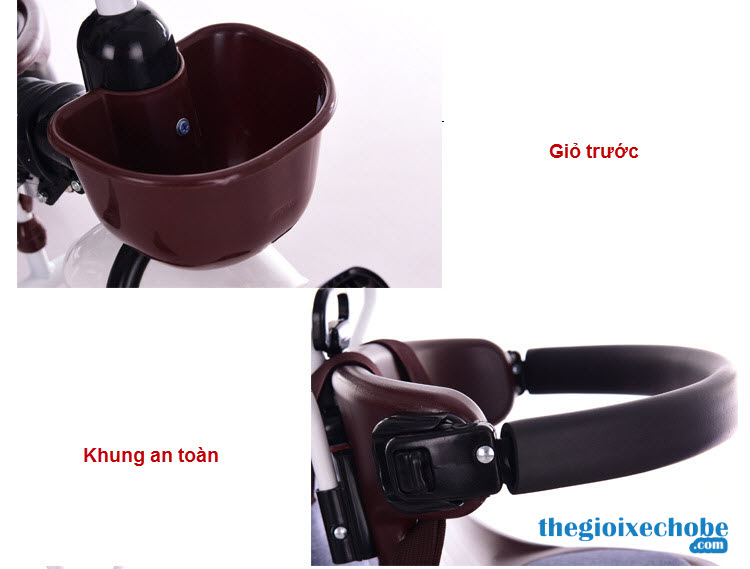 Giỏ ve và đai giữ an toàn cho bé