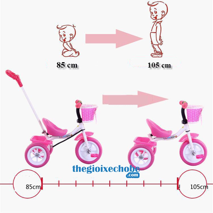 Xe đạp 3 bánh trẻ em 3368 - Bánh cao su