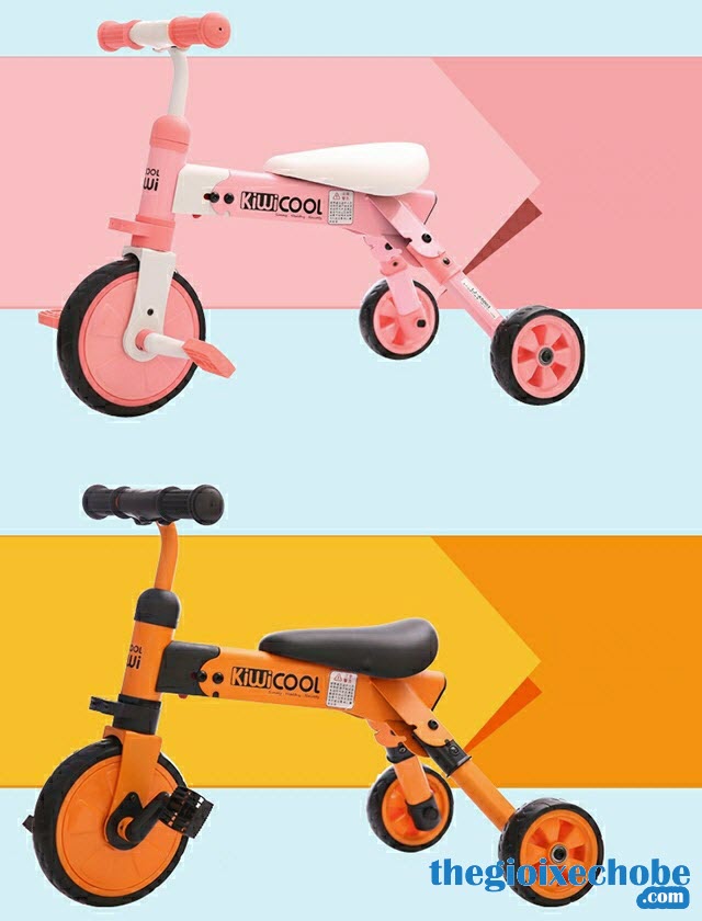 Xe đạp 3 bánh trẻ em AH-003  màu cam ,màu hồng