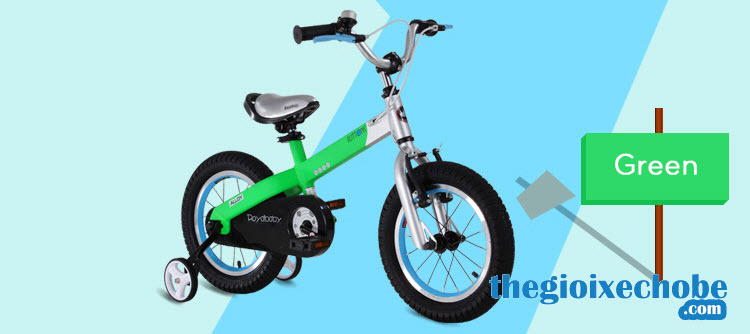 Xe đạp trẻ em RoyalBaby Buttons Aluminum RB-16 màu xanh lá cây