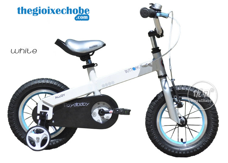 Xe đạp trẻ em RoyalBaby Buttons Aluminum RB-16 màu trắng