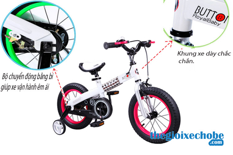  Các chi tiết của xe đạp trẻ em RoyalBaby Buttons 