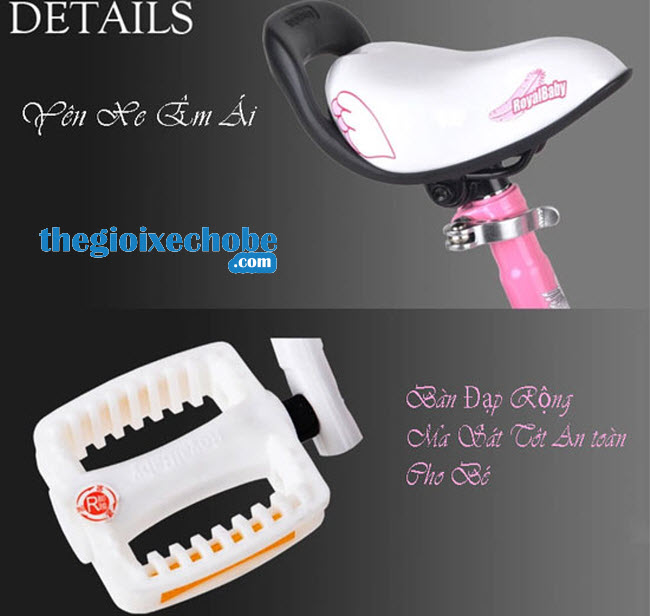 Yên xe, bàn đạp xe đap trẻ em Royal Baby Little Swan RB-18
