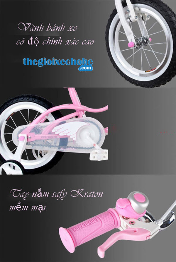 Vành xe, hộp xích, bàn đạp xe đap trẻ em Royal Baby Little Swan RB-18