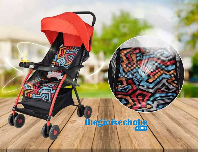 Xe đẩy cho bé Baobaohao 723 có lớp vải thoáng mát