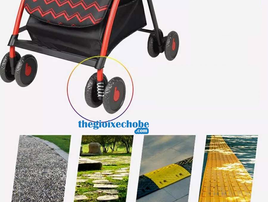 Xe đẩy cho bé Baobaohao 723 có thể di chuyển trên mọi đường