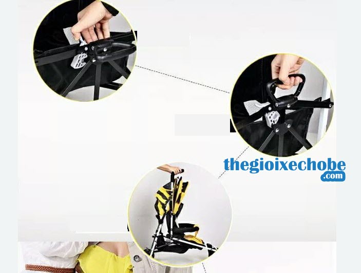  Xe đẩy cho bé Seebaby S02-2 có nấc tháo gập dễ dàng