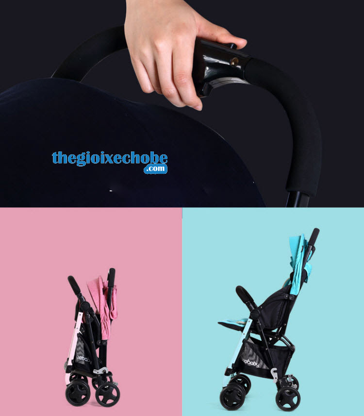 Xe đẩy cho bé Seebaby T04 có nấc gập gọn dễ dàng