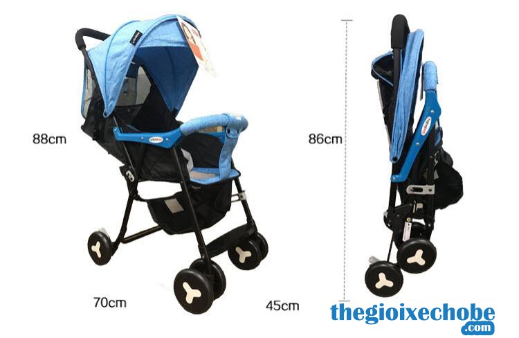 Kích thước xe đẩy cho bé Seebaby QQ2