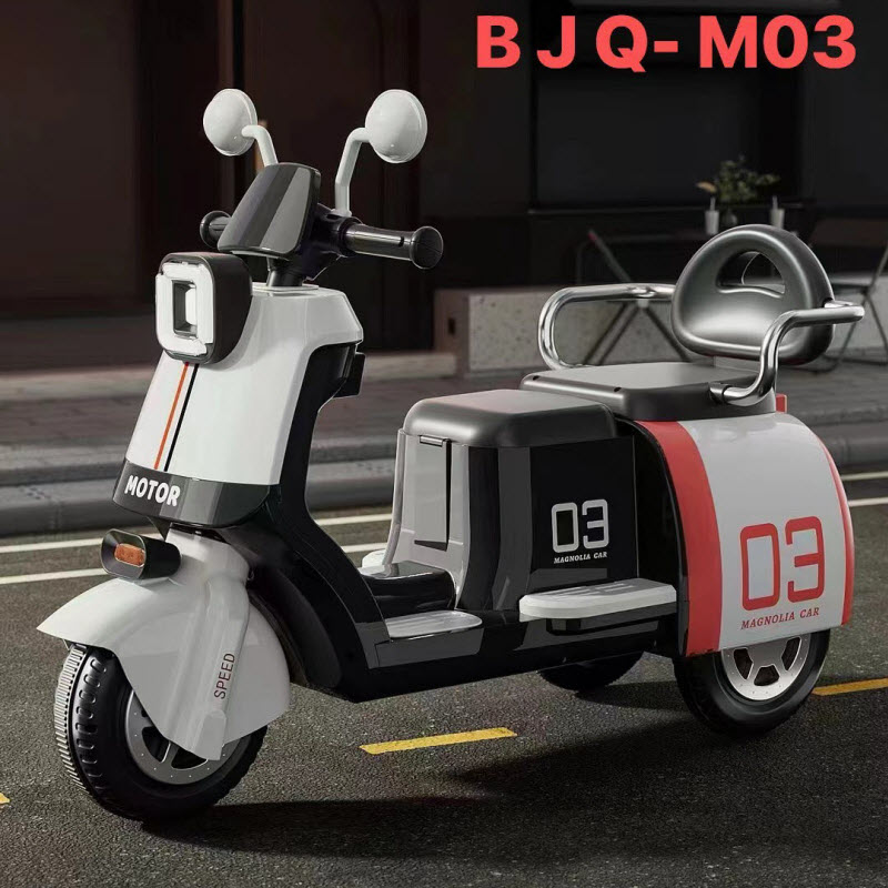 Xe môtô điện trẻ em BJQ-M03 cho 2 bé