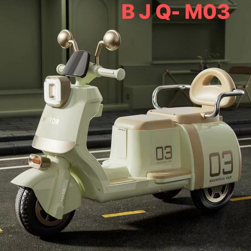 Xe mô tô điện trẻ em BJQ-M03 cho 2 bé