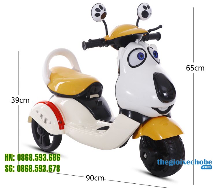 Kích thước Xe mô tô điện trẻ em Vespa HLM-5588