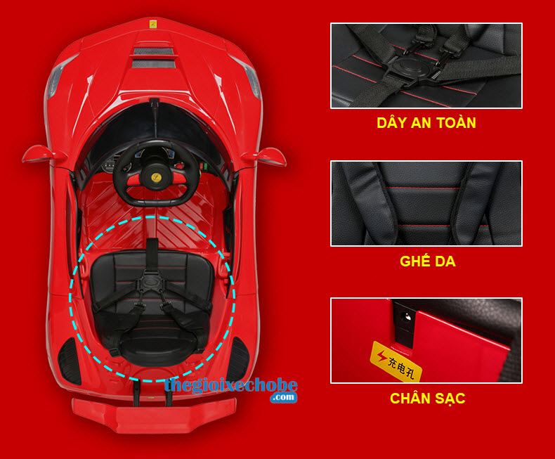 Xe hơi điện trẻ em Ferrari LYD-1806 8