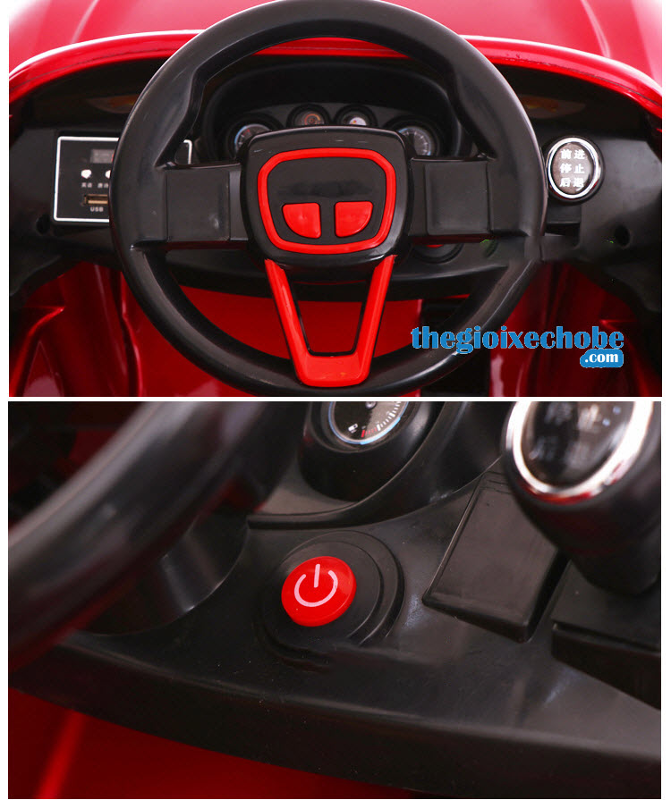 Vô lăng và hệ thống điều khiển xe ôtô điện trẻ em Audi AT-7568