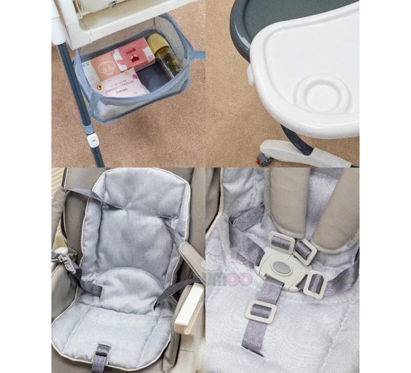 Ghế ăn dặm cao cấp, ngả được Umoo 05101 cho bé 6-48 tháng