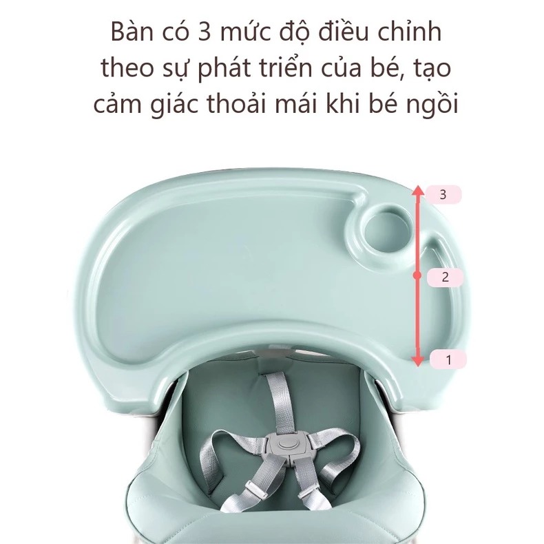 Ghế ăn dặm cao cấp Umoo 04144 cho bé 6-48 tháng