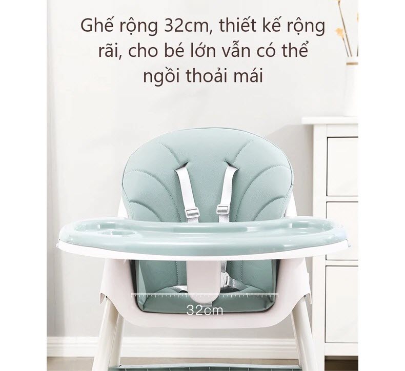 Ghế ăn dặm cao cấp Umoo 04144 cho bé 6-48 tháng