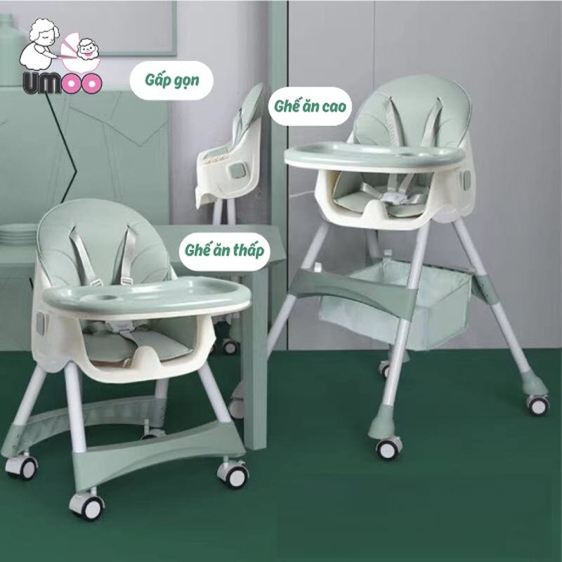 Ghế ăn dặm cao cấp Umoo 04144 cho bé 6-48 tháng