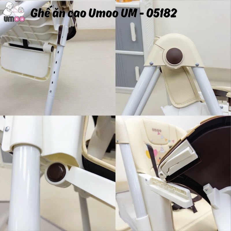 Ghế ăn dặm ngả được Umoo 05182 cho bé 6-48 tháng