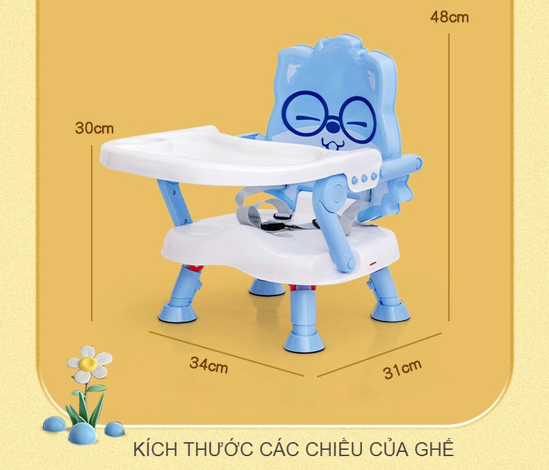 Ghế ăn dặm cho bé hình mắt kính cute
