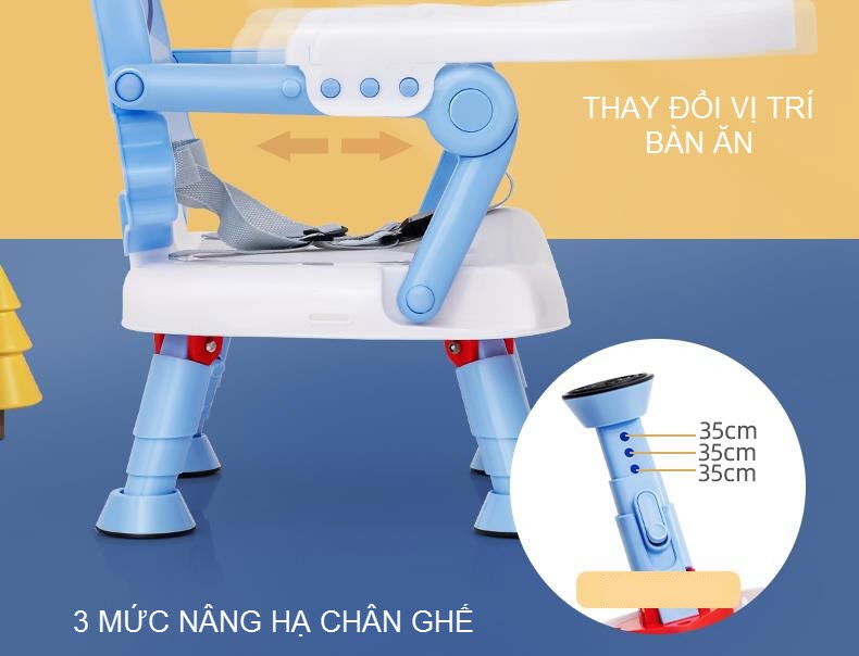 Ghế ăn dặm cho bé hình mắt kính cute