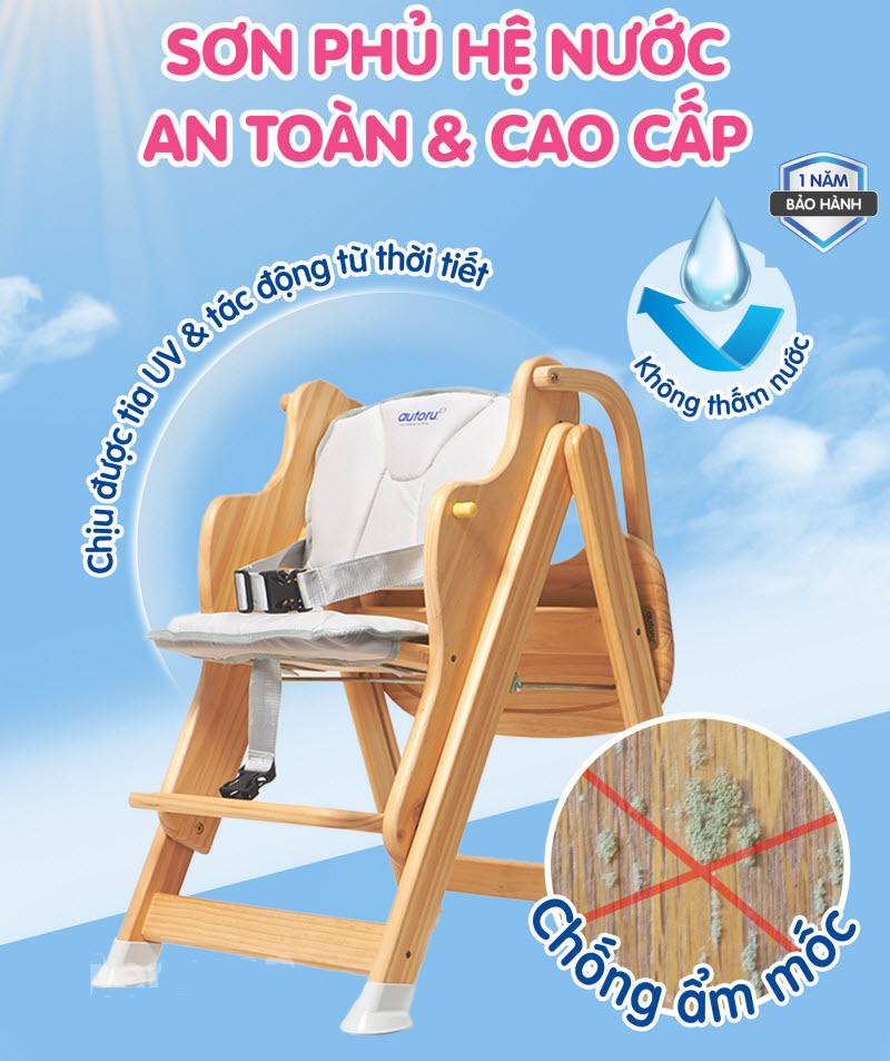 Ghế ngồi ăn dặm cao cấp cho bé Autoru