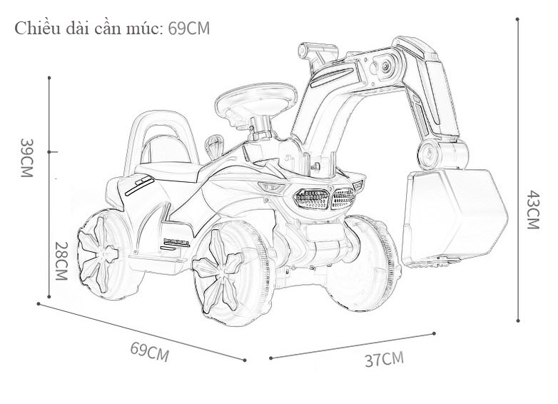 Xe cẩu cho bé