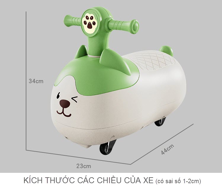 Xe chòi chân mèo ú cho bé 1-3 tuổi