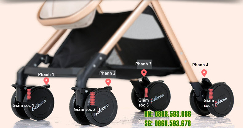 Giảm sóc xe đẩy cho bé