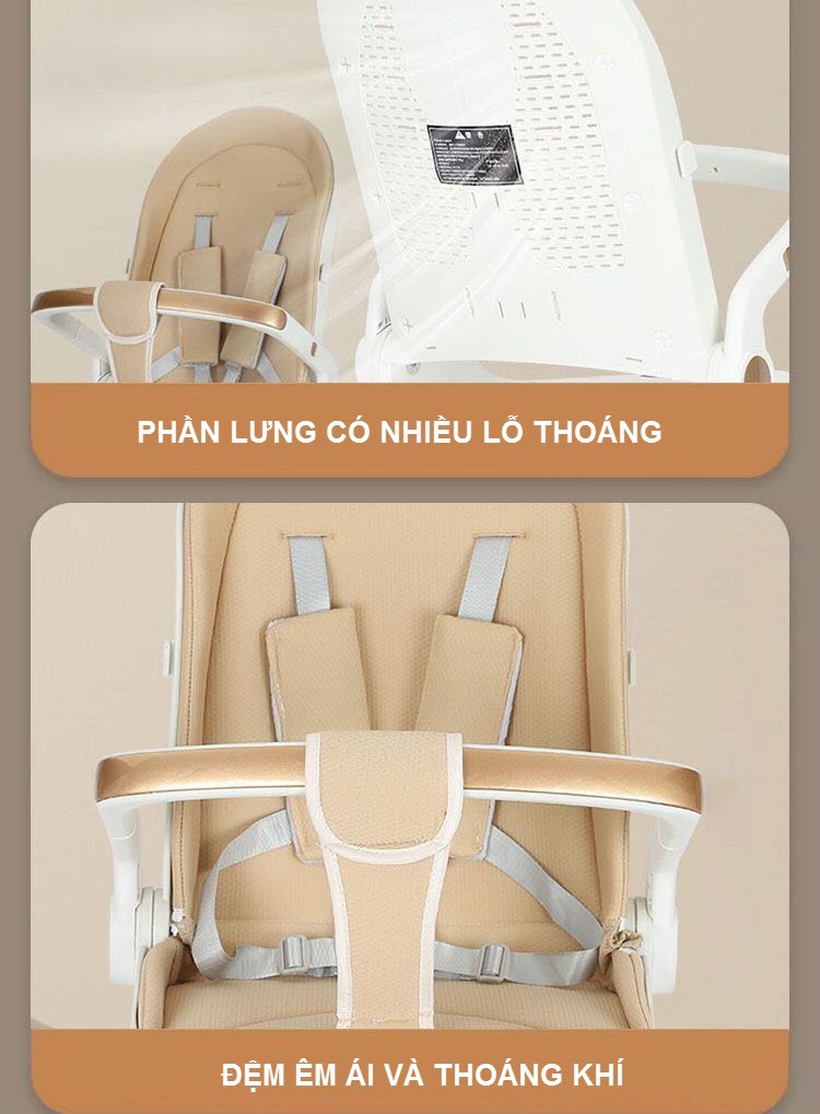 Xe đẩy 2 chiều 3 tư thế ngồi ngả nằm A3 cho bé từ sơ sinh đến 4 tuổi