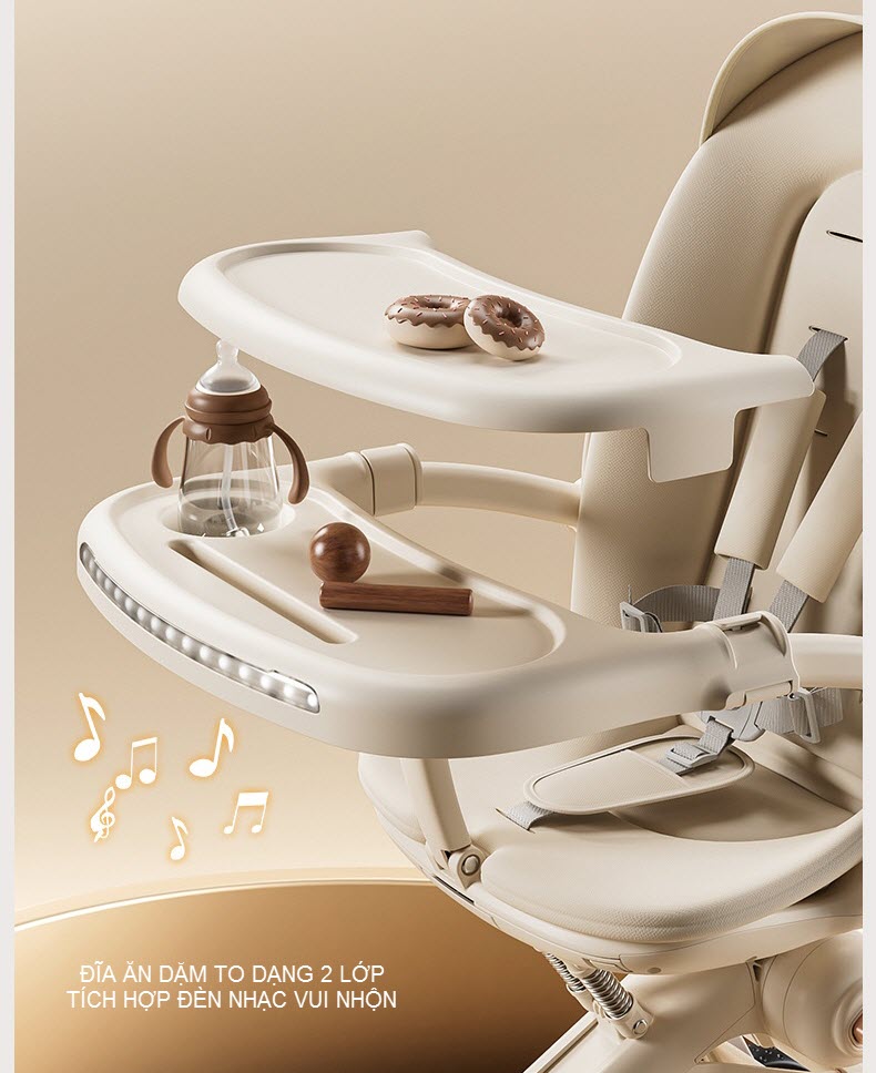 Xe đẩy Q10 cao cấp, vừa nằm vừa ngồi cho bé sơ sinh - 6 tuổi