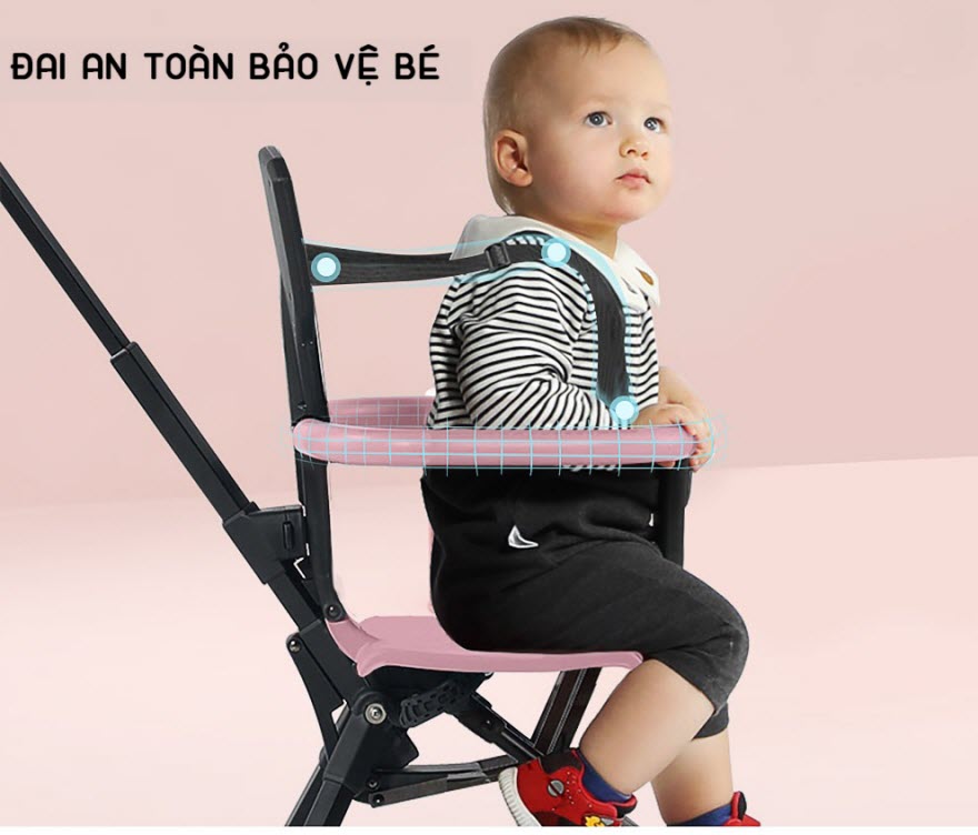 Xe đẩy gập gọn cho bé ngồi Vovo X1