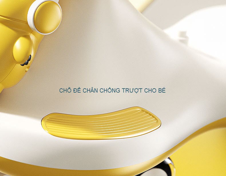 Xe lắc cho bé đầu rồng xinh xắn, có tựa lưng