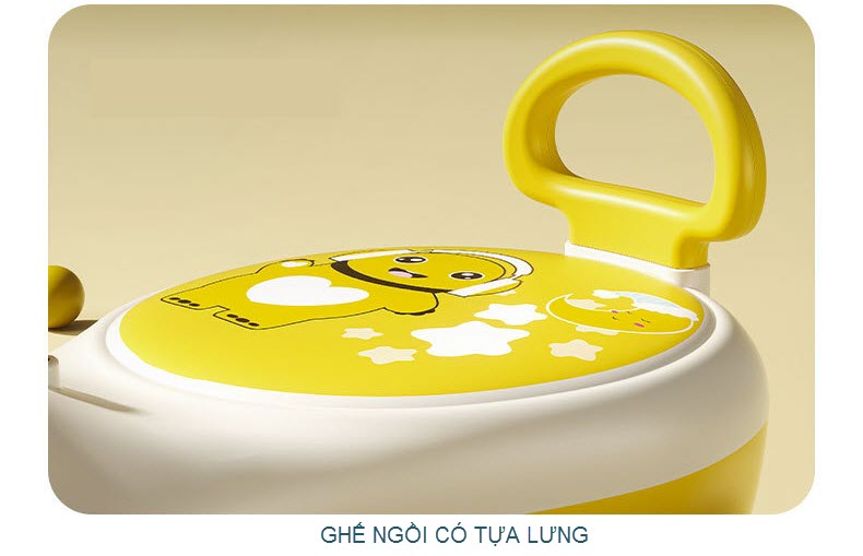Xe lắc cho bé đầu rồng xinh xắn, có tựa lưng