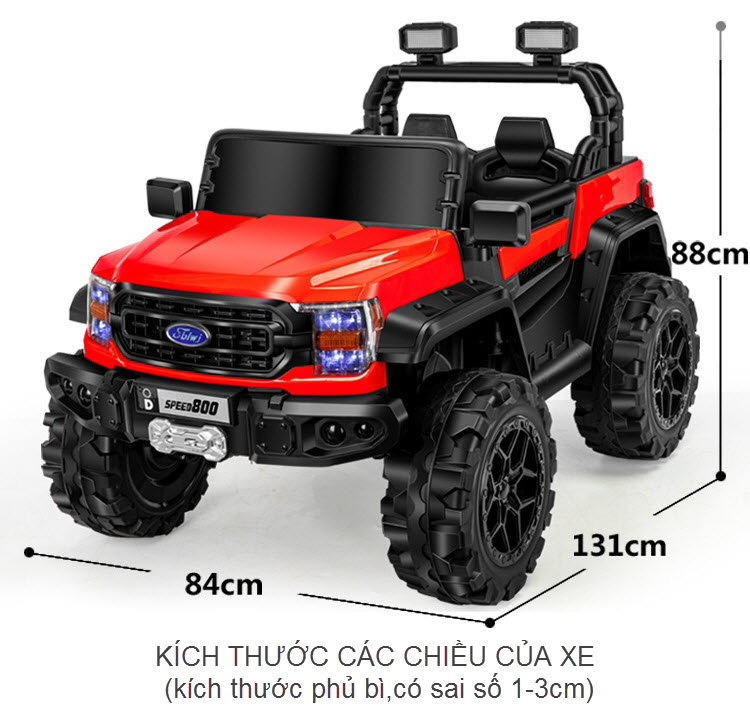 Xe ô tô điện trẻ em địa hình 2 chỗ nhỏ 2ZF