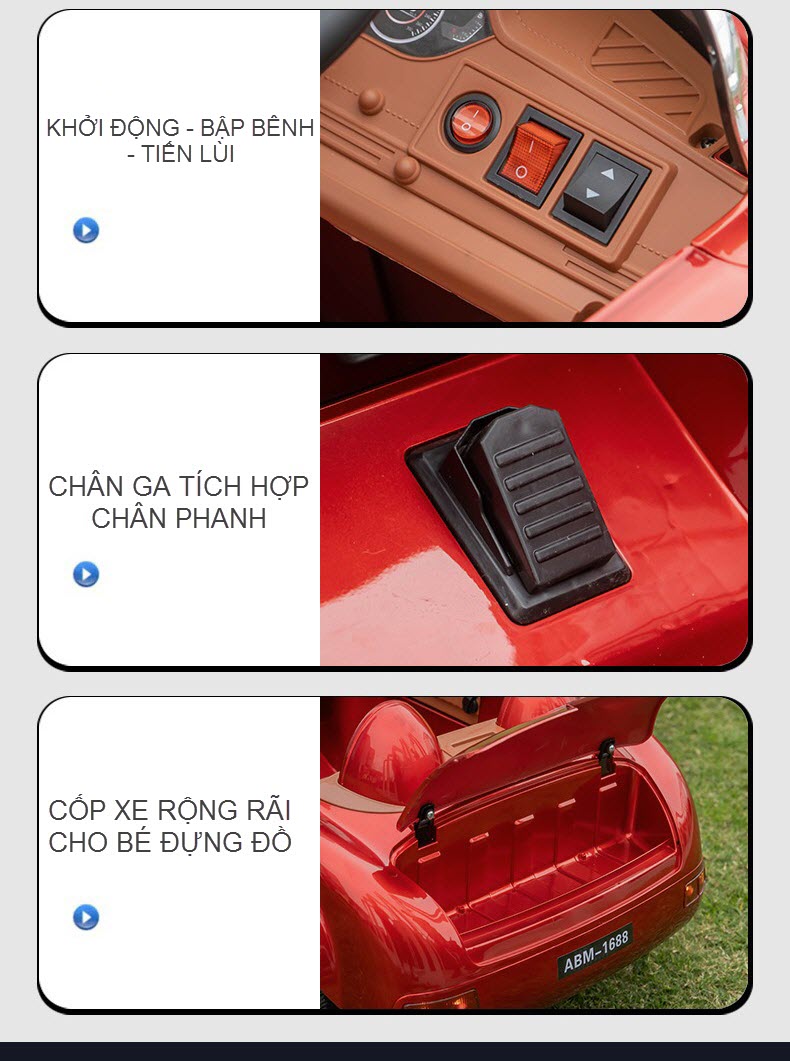 Xe ô tô điện trẻ em Mercedes ABM1688