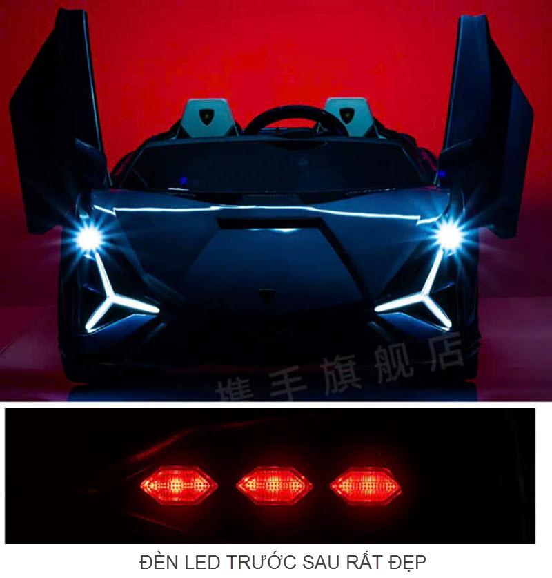 Xe ô tô điện trẻ em 2 chỗ ngồi Lamborghini QLS6988 bản quyền