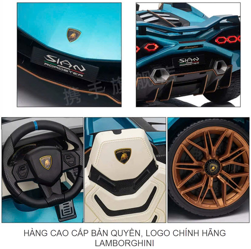 Xe ô tô điện trẻ em 2 chỗ ngồi Lamborghini QLS6988 bản quyền
