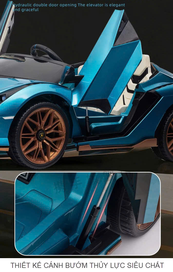 Xe ô tô điện trẻ em 2 chỗ ngồi Lamborghini QLS6988 bản quyền
