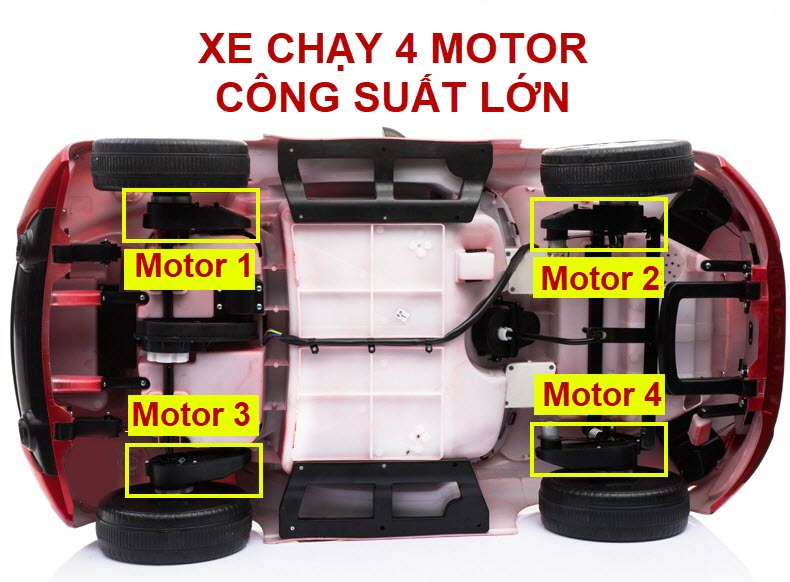 Xe ô tô điện trẻ em Maserati HW8003 ghế da, bánh cao su